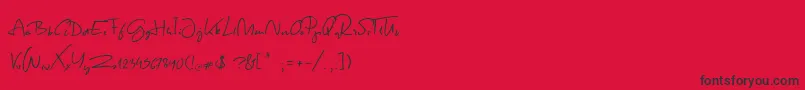 SpringScript Font – Black Fonts on Red Background