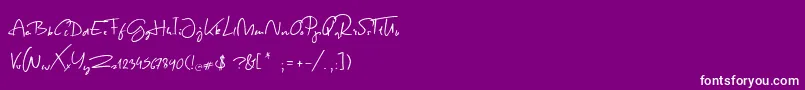 SpringScript Font – White Fonts on Purple Background