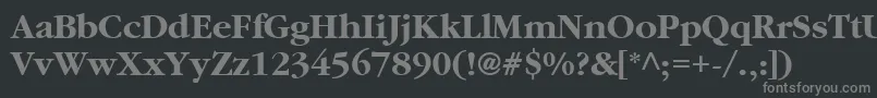 GatineauBold Font – Gray Fonts on Black Background
