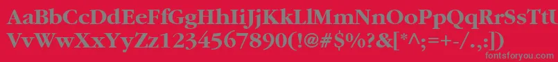GatineauBold Font – Gray Fonts on Red Background