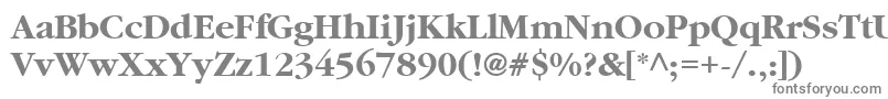 GatineauBold-fontti – harmaat kirjasimet valkoisella taustalla
