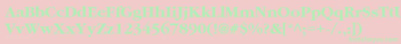 GatineauBold Font – Green Fonts on Pink Background