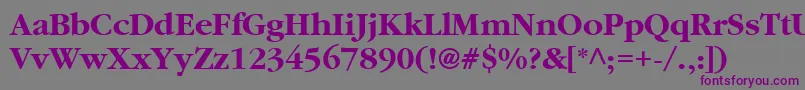 GatineauBold Font – Purple Fonts on Gray Background