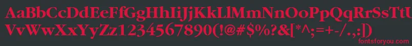 GatineauBold Font – Red Fonts on Black Background