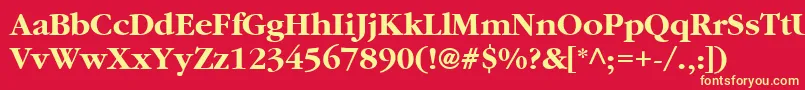 GatineauBold Font – Yellow Fonts on Red Background