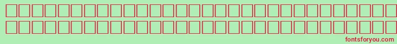 VremyafwfRegular-fontti – punaiset fontit vihreällä taustalla