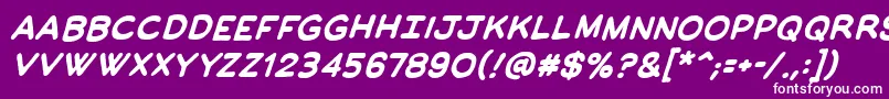 フォントManlymenbbBold – 紫の背景に白い文字