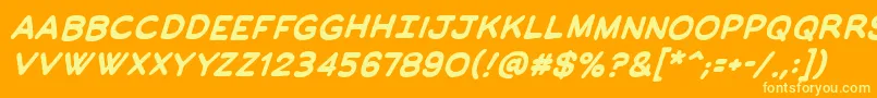 ManlymenbbBold Font – Yellow Fonts on Orange Background