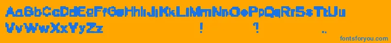 StoneEraPixels Font – Blue Fonts on Orange Background