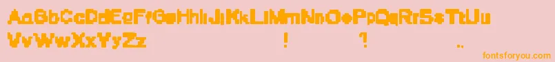 StoneEraPixels Font – Orange Fonts on Pink Background