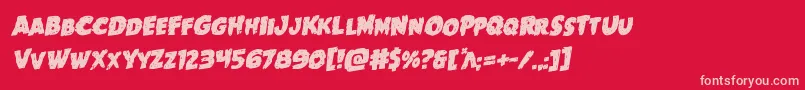 Goblincreekrotal Font – Pink Fonts on Red Background