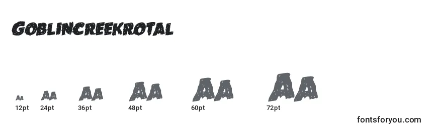 Goblincreekrotal Font Sizes