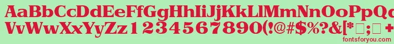 ToriiDisplaySsi Font – Red Fonts on Green Background