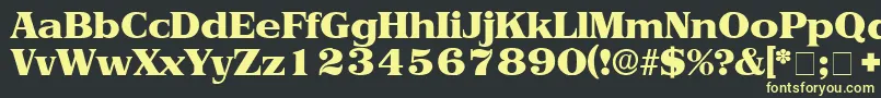 Шрифт ToriiDisplaySsi – жёлтые шрифты на чёрном фоне