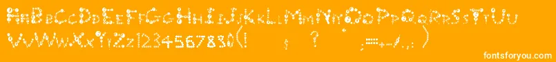 Bubble Font – White Fonts on Orange Background