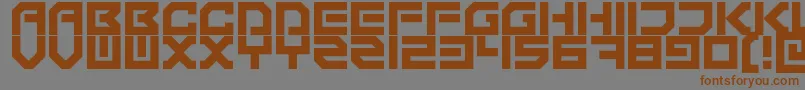 TechnonomiconRegular Font – Brown Fonts on Gray Background
