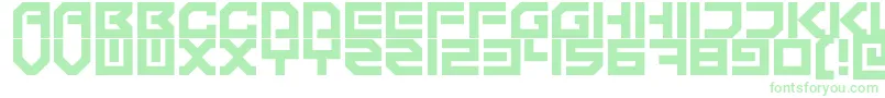 Police TechnonomiconRegular – polices vertes sur fond blanc