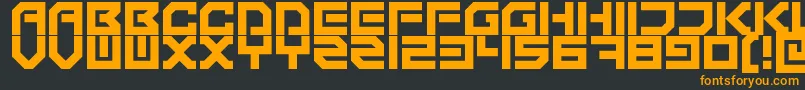 TechnonomiconRegular Font – Orange Fonts on Black Background