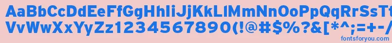 PftransitBlack Font – Blue Fonts on Pink Background