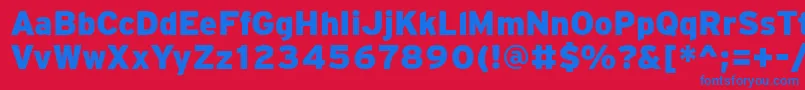 PftransitBlack Font – Blue Fonts on Red Background