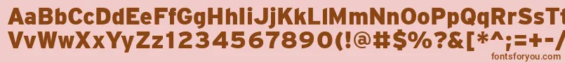 PftransitBlack Font – Brown Fonts on Pink Background