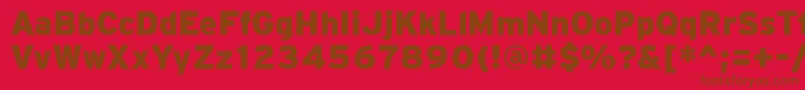 PftransitBlack Font – Brown Fonts on Red Background