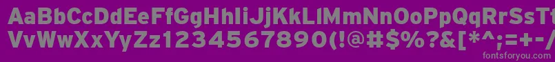 PftransitBlack Font – Gray Fonts on Purple Background