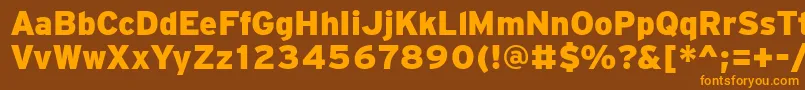 PftransitBlack Font – Orange Fonts on Brown Background
