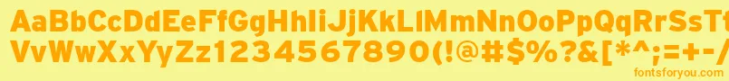 PftransitBlack Font – Orange Fonts on Yellow Background