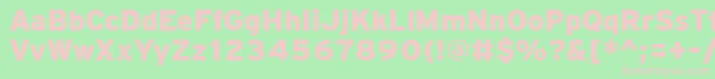 PftransitBlack Font – Pink Fonts on Green Background