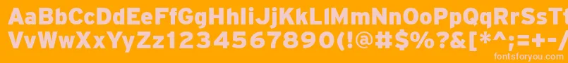 PftransitBlack Font – Pink Fonts on Orange Background