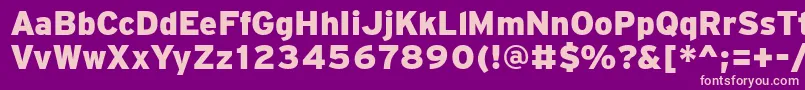 PftransitBlack Font – Pink Fonts on Purple Background