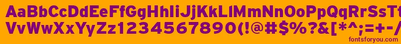 PftransitBlack Font – Purple Fonts on Orange Background