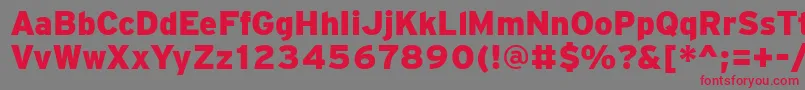 PftransitBlack Font – Red Fonts on Gray Background