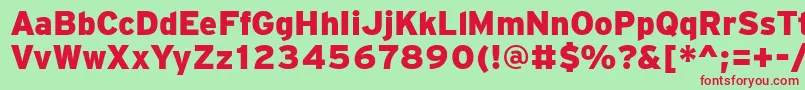 PftransitBlack Font – Red Fonts on Green Background