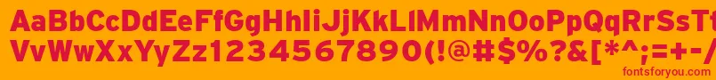 PftransitBlack Font – Red Fonts on Orange Background