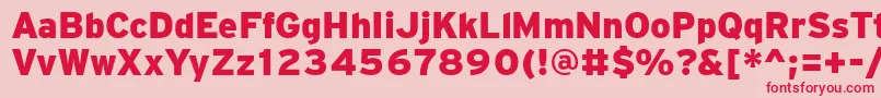 PftransitBlack Font – Red Fonts on Pink Background