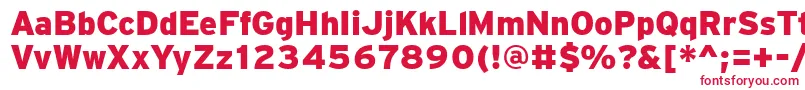 PftransitBlack Font – Red Fonts on White Background