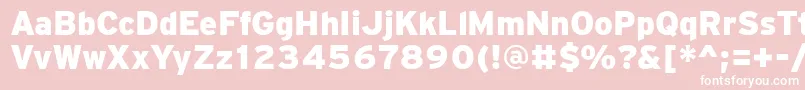 PftransitBlack Font – White Fonts on Pink Background