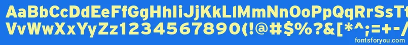 PftransitBlack Font – Yellow Fonts on Blue Background