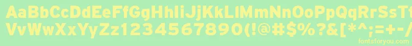 PftransitBlack Font – Yellow Fonts on Green Background