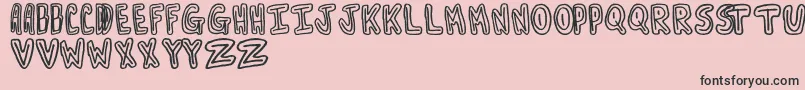 Turnaround Font – Black Fonts on Pink Background