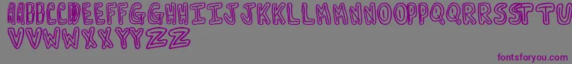 Turnaround Font – Purple Fonts on Gray Background