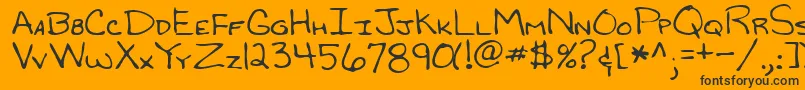 フォントRandyRegular – 黒い文字のオレンジの背景