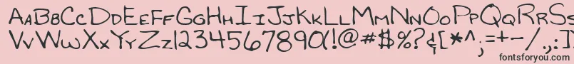 Шрифт RandyRegular – чёрные шрифты на розовом фоне