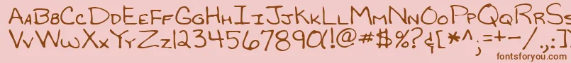 RandyRegular Font – Brown Fonts on Pink Background