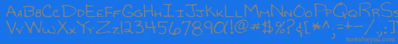 RandyRegular Font – Gray Fonts on Blue Background