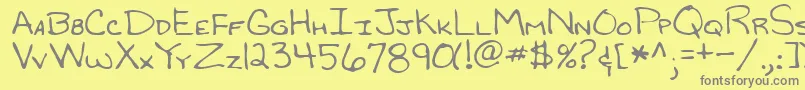 RandyRegular Font – Gray Fonts on Yellow Background