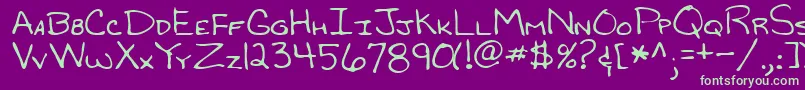 RandyRegular Font – Green Fonts on Purple Background