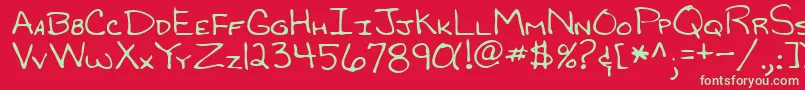 RandyRegular Font – Green Fonts on Red Background